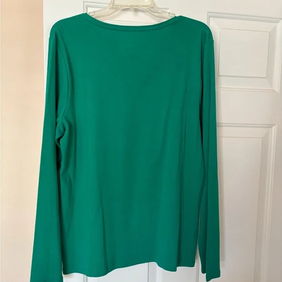Talbots Women's Green Long Sleeve Top - Picture 2 of 3